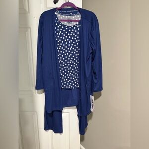 Muk Luks Blue Polka Dot Lounge Set
